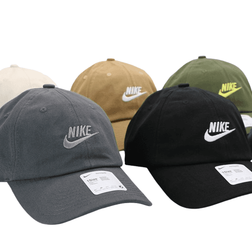 Assorted caps in neutral colors